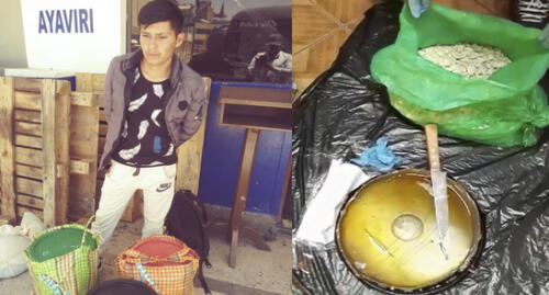 Arequipa: Ayacuchano intentó transportar 16 kilos de droga de alta pureza en baldes de miel Arequipa: Ayacuchano intentó transportar 16 kilos de droga de alta pureza en baldes de miel