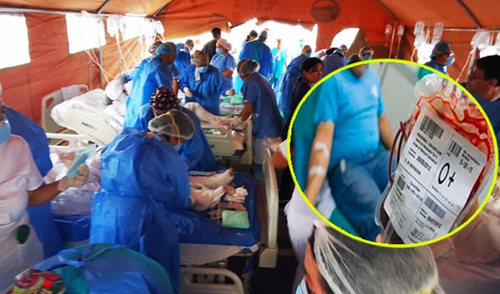 Las personas han ido masivamente a donar sangre para los afectados por la tragedia en Villa El Salvador.