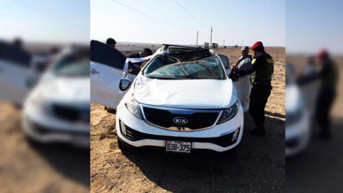 Accidente de tránsito deja 4 policías heridos en La Libertad