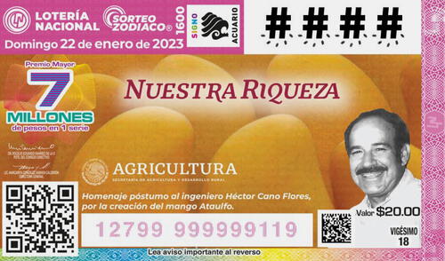 La celebración del Sorteo Zodiaco No. 1600 de la Lotería Nacional será el 22 de enero a las 20 horas. Foto: @lotenal/ Twitter Sorteo Zodiaco: Resultados de la Lotería Nacional No. 1600
