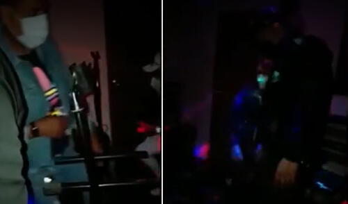 Los dueños de la vivienda opusieron resistencia durante el ingreso de la Policía. Foto: captura de América Noticias El Agustino