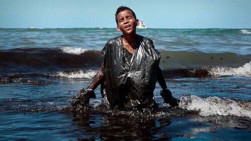Desastre ecológico en Brasil. Foto: AFP. Brasil.
