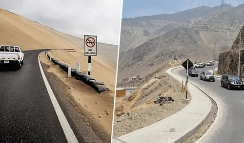 Pasamayo y Pasamayito: ¿qué tienen en común ambas vías que permiten el transporte de cientos de personas a diario?. Foto: composición Fabrizio Oviedo/LR/El Peruano/Deysi Portuguez/URPI-LR Pasamayo y Pasamayito: ¿qué tienen en común ambas vías que permiten el transporte de cientos de personas a diario?
