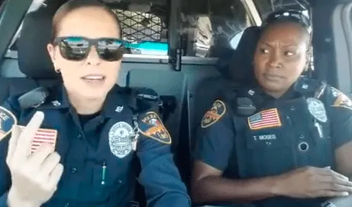 Épica ‘batalla’ de playback de dos policías causa furor en la red [VIDEO]