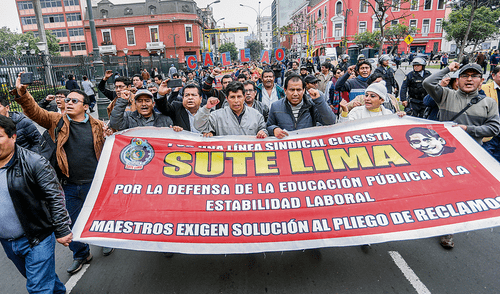 Descontarán entre 66 y 80 soles por día a docentes que acaten huelga