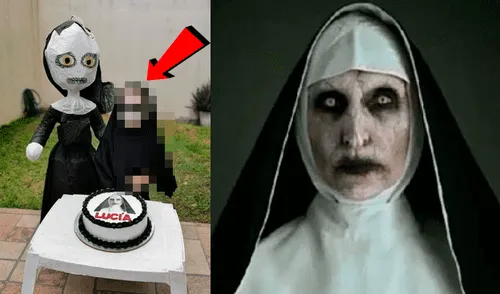 Facebook viral: Niña celebra su fiesta vestida  de 'La Monja' y causa furor en redes [VIDEO]