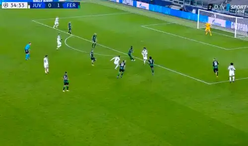 Juventus vs Ferencvaros: gol de Cristiano Ronaldo