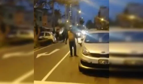 El hombre fue detenido por los agentes policiales de Jesús María. Foto: captura de Latina