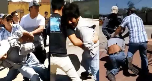 Vecinos se enfrentan a golpes por colocación de rejas en Socabaya.