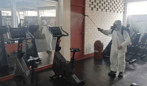 Instalaciones de Universitario fueron fumigadas para el reinicio de los entrenamientos. | Foto: Prensa Universitario Instalaciones de Universitario fueron fumigadas para el reinicio de los entrenamientos. | Foto: Prensa Universitario