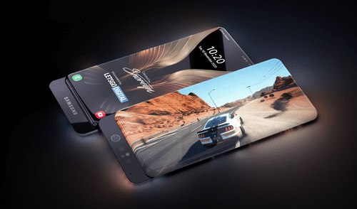 El teléfono de Samsung integraría un sistema fotográfico deslizable. Foto: LetsGoDigital Samsung patenta smartphone con cuerpo transparente y cámara deslizante