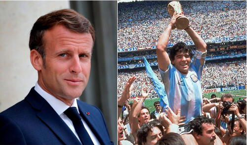 La emotiva carta del presidente francés a Maradona: “soberano de la pelota”