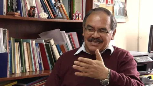 Miguel Giusti, Nelson Manrique, Rocío Silva, Isaac León, en la Feria del Libro