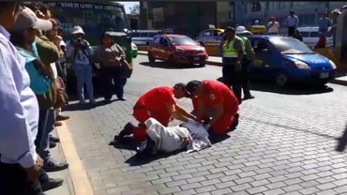 Monja es atropellada en avenida de Arequipa