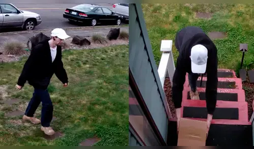 En YouTube, ladrón intentó robar un paquete pero todo salió mal [VIDEO]