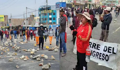 Bloqueado. Zona norte y sur de la ciudad fue tomada por protestantes. Foto: La República/ captura Frase Corta