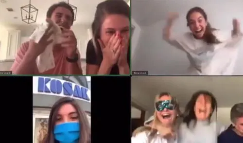 Pareja reúne a su familia por Zoom para anunciar que serán papás y ellos tienen emocionante reacción [VIDEO]