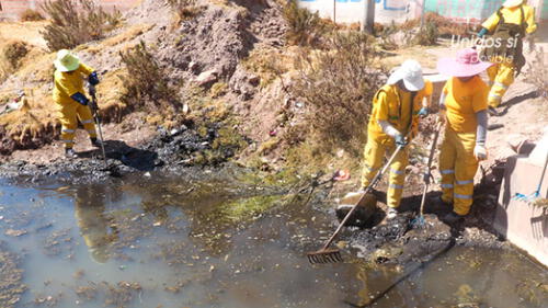 Limpieza en río de Juliaca