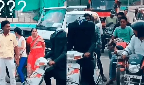 Facebook: 'hombre sin cabeza' pasea en moto por las calles dejando en shock a todos [VIDEO]