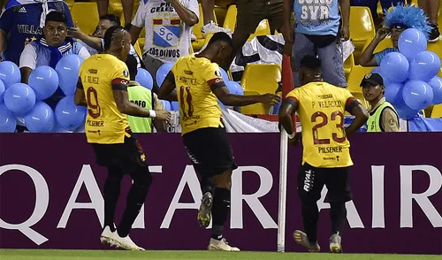 Fidel Martínez marcó su doblete y decretó la goleada del Barcelona SC ante Sporting Cristal en la Copa Libertadores 2020. | Foto: AFP Barcelona vs Sporting Cristal GOL Fidel Martinez partido Copa Libertadores 2020 por Facebook Watch