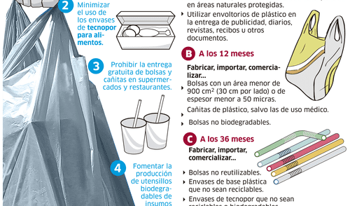Nueva ley busca reducir el uso de bolsas plásticas [INFOGRAFÍA]