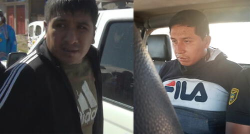Policía trasladó a los ladrones hasta la comisaría de Juliaca, antes de querer ser linchados por la población. Foto: Sur Noticias Perú.