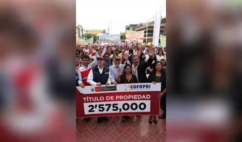 10 millones de personas se benefician con sus títulos de propiedad 10 millones de personas se benefician con sus títulos de propiedad