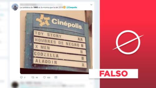 Al menos dos películas de esa cartelera fueron estrenadas después de 1995. Composición: La República.