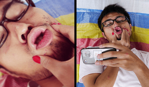 Facebook: Conoce al joven que se tomó fotos con su novia invisible por San Valentín