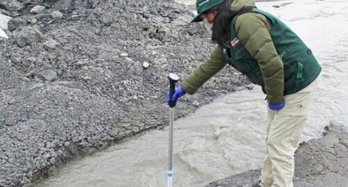 La Autoridad Nacional del Agua hizo estudios en los glaciares. Foto: Minagri. La Autoridad Nacional del Agua hizo estudios en los glaciares. Foto: Minagri.