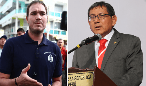 Alcalde de La Victoria se enfrenta a congresista fujimorista Ángel Neyra por Ley de Emolienteros. Foto: Composición