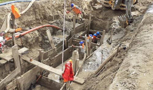 Obras inconclusas perjudican a pobladores. (Créditos: La República) obras tambogrande