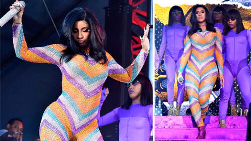 Cardi B pasó vergüenza al romperse su traje durante concierto Cardi B pasó vergüenza al romperse su traje durante concierto