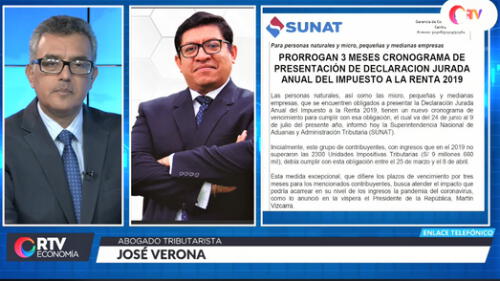 José Verona en programa RTV Economía. Foto: Captura.