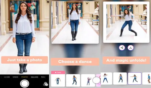 Puedes compartir el resultado en tus principales redes sociales. Foto: captura de YouTube ¿Cómo usar la app de moda que hace bailar tus fotos o las de tus amigos?