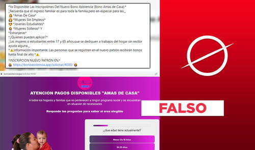 Es falso que fundación Ayuda en Acción y Latam promuevan inscripción para “Bono Amas de Casa”. Foto: composición LR. Es falso que fundación Ayuda en Acción y Latam promuevan inscripción para “Bono Amas de Casa”. Foto: composición LR.