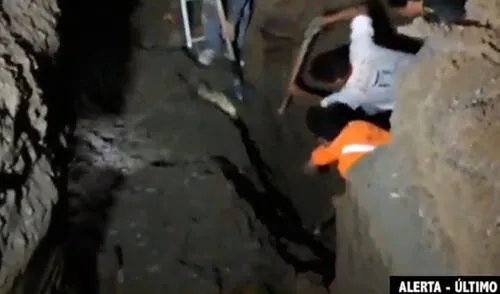 Cañete: dos obreros murieron sepultados [VIDEO]