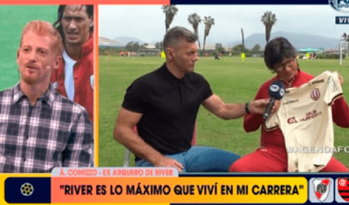 River vs. Flamengo: Comizzo regala camiseta a Goycochea