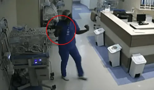 YouTube: Macabro momento en que enfermera intenta matar a recién nacido [VIDEO]