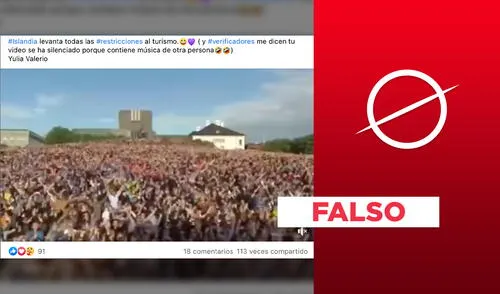 Es falso que en Islandia se "levantaron todas las restricciones" contra la COVID-19. Foto: plantilla para Verificador / composición LR Es falso que en Islandia se "levantaron todas las restricciones" contra la COVID-19. Foto: plantilla para Verificador / composición LR