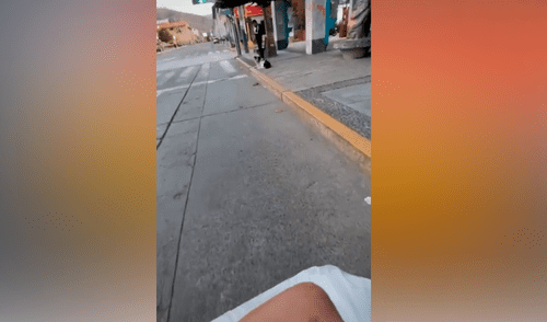 Desliza las imágenes para ver la emotiva escena que protagonizó este perrito callejero al recibir comida de un joven. Fotocapturas: Elí Alarcón/TikTok