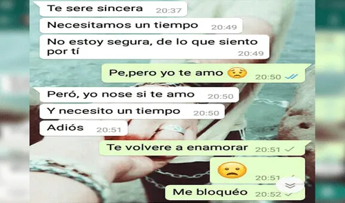 WhatsApp: Chica pone excusas para no ver a su novio y él descubre un triste secreto [FOTOS]