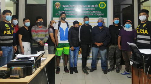 Los detenidos fueron conducido a las oficinas de la División de Investigación Criminal para las investigaciones respectivas.
