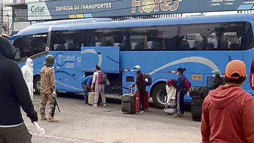 a sus casas. El pasado jueves, un grupo de arequipeños que retornó de Lima no fueron enviados a cuarentena. Los enviaron a sus casas.