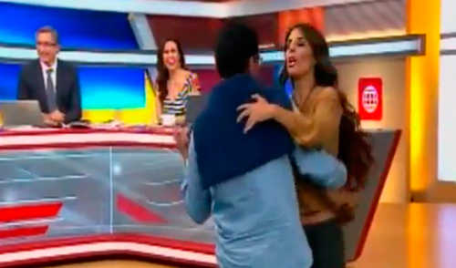 Rebeca Escribens hizo sensual baile de lambada a camarógrafo pero acabó de forma inesperada [VIDEO]