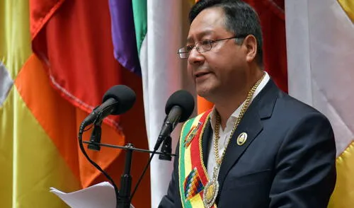 Luis Arce da su discurso como nuevo presidente de Bolivia. Foto: AFP Luis Arce da su discurso como nuevo presidente de Bolivia. Foto: AFP