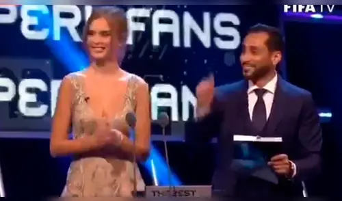 El emotivo momento en que nombran a la hinchada peruana como ganadora en The Best 2018 El emotivo momento en que nombran a la hinchada peruana como ganadora en The Best 2018