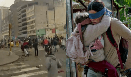 Netflix: Bird Box y las imágenes de la Marcha de los Cuatro Suyos usadas en escena Netflix: Bird Box y las imágenes de la Marcha de los Cuatro Suyos usadas en escena