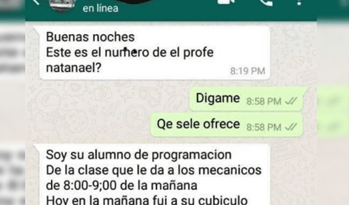 WhatsApp: quiso que su profesor le suba la nota y terminó siendo 'troleado'