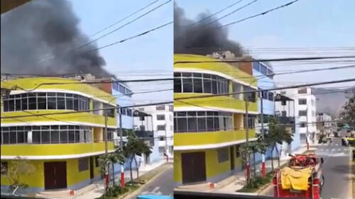 San Juan de Lurigancho: incendio en iglesia de Canto Grande alarmó a vecinos [VIDEO]